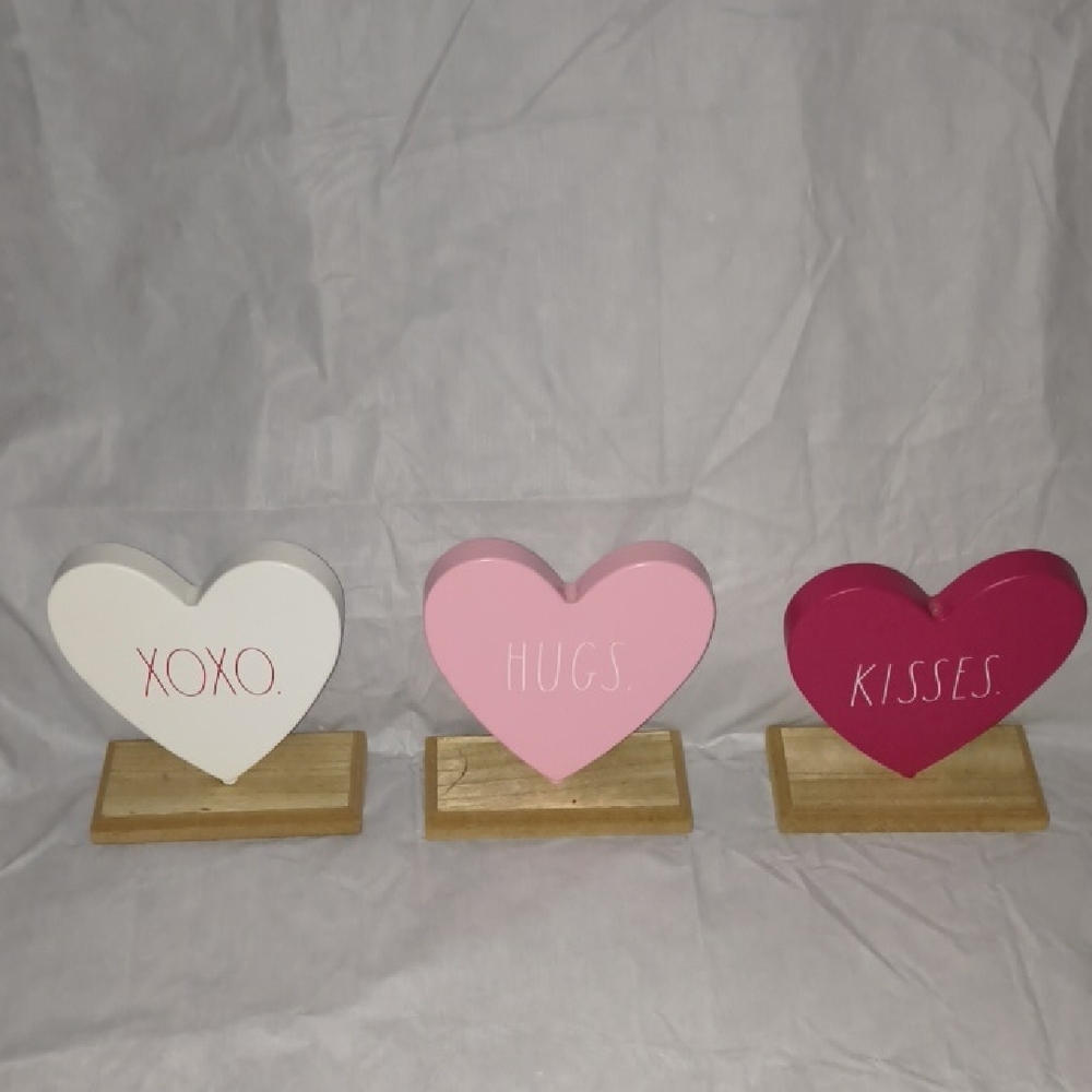 Rae Dunn Heart Trio - White, Pink, Red